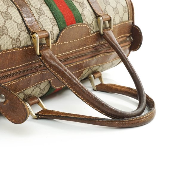 Auth Gucci Hand Bag Brown Leather #29012G13 - Picture 5 of 13